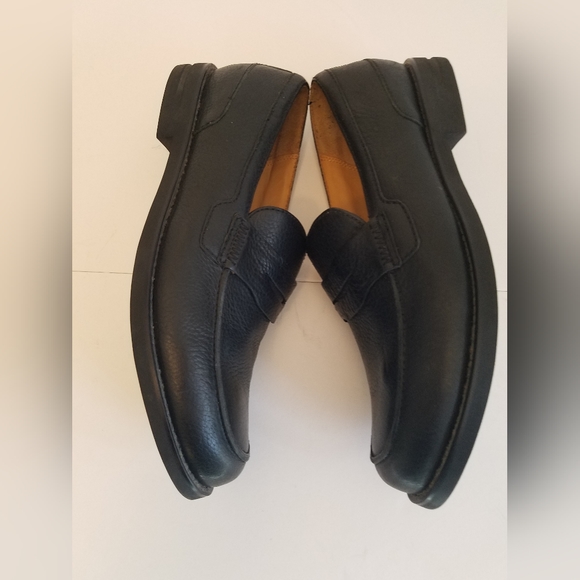 *H.S.* Trask Men's Handsewn Bison Black Leather Penny Loafers Size 13W V… - Picture 7 of 17